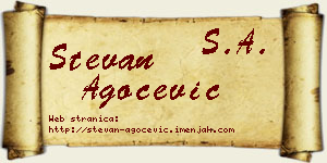 Stevan Agočević vizit kartica